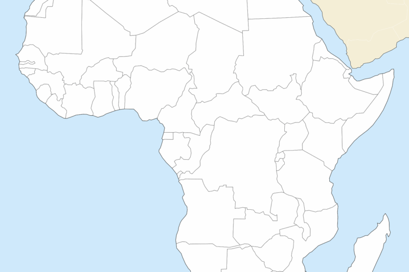 Africa Blank Map Printable Free