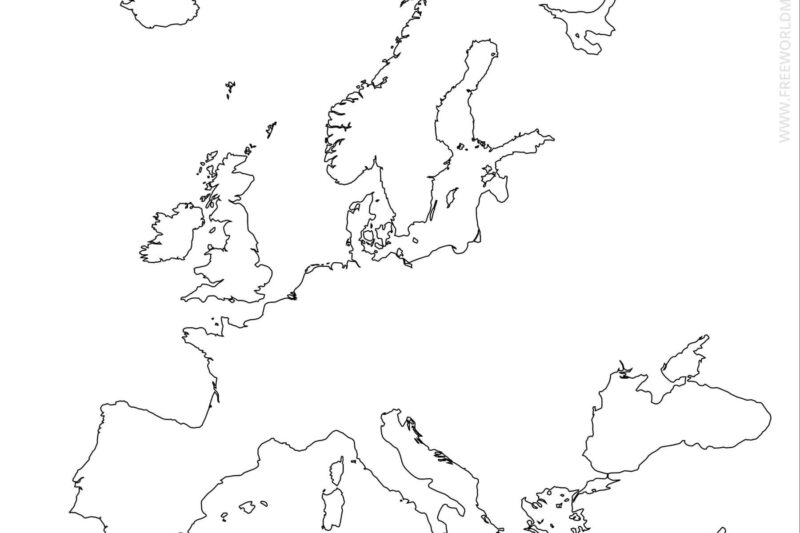 Map Of Europe Outline Printable
