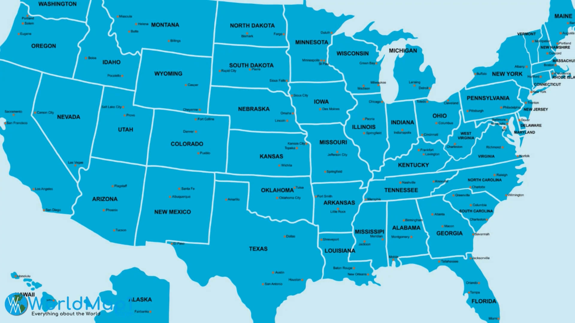 Free Printable United States Map