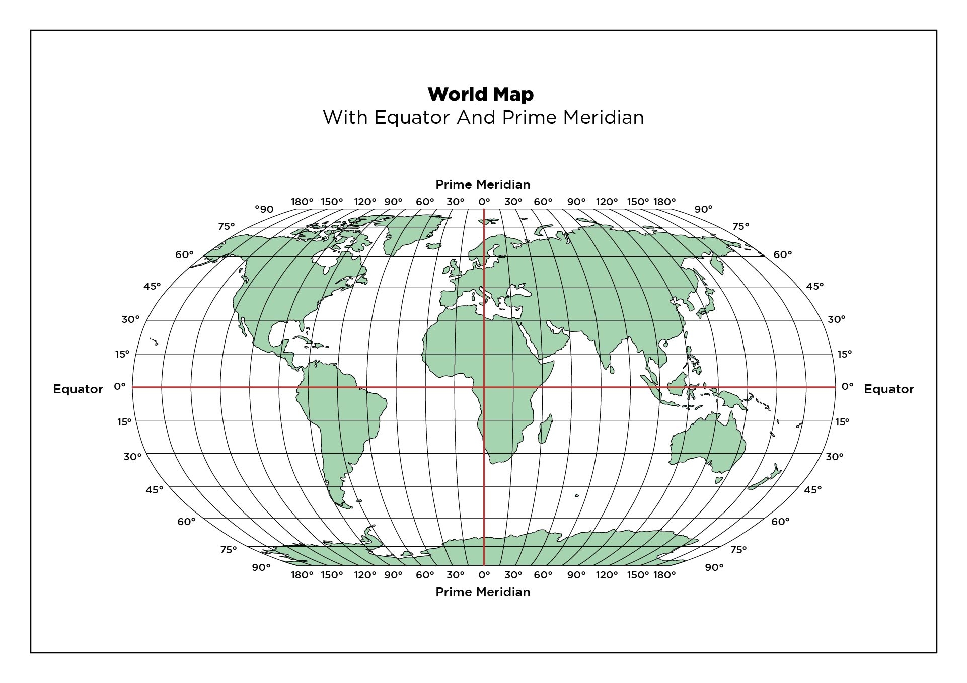 Printable World Map Latitude And Longitude