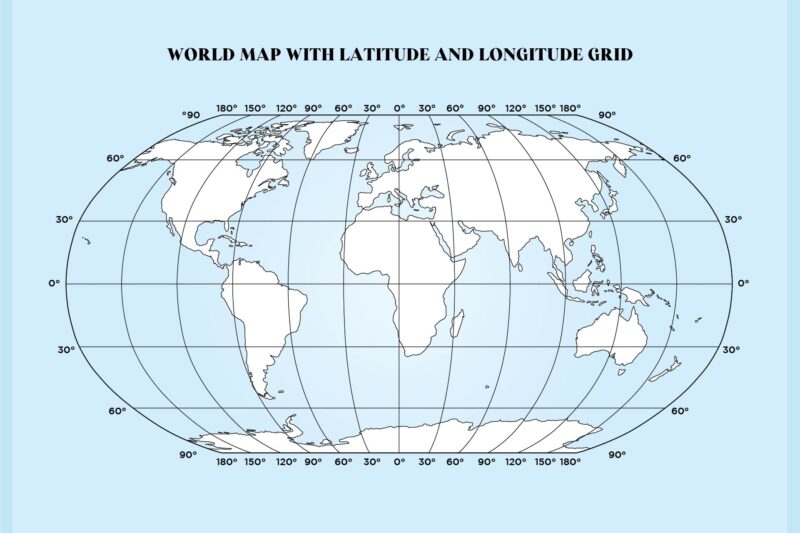 Printable World Map Latitude And Longitude