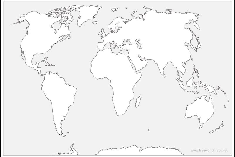 World Map Free Printable