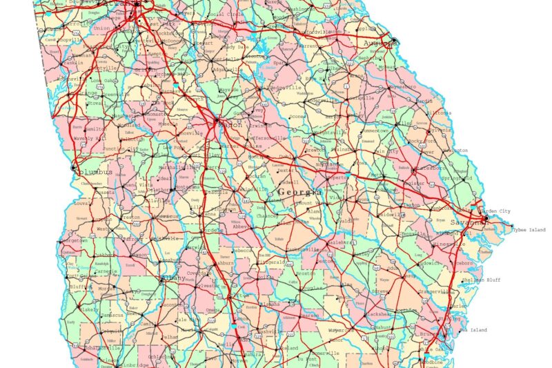 Printable Georgia Map