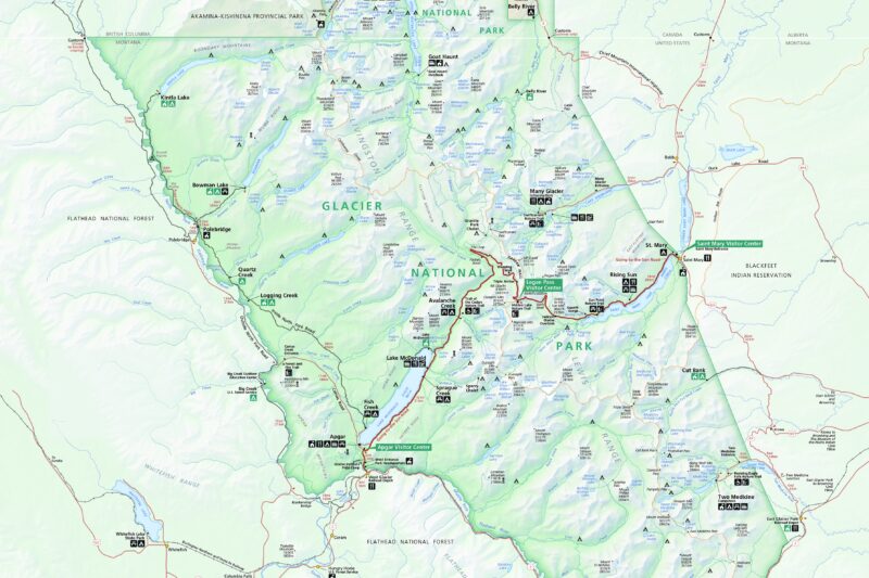 Glacier National Park Map Printable