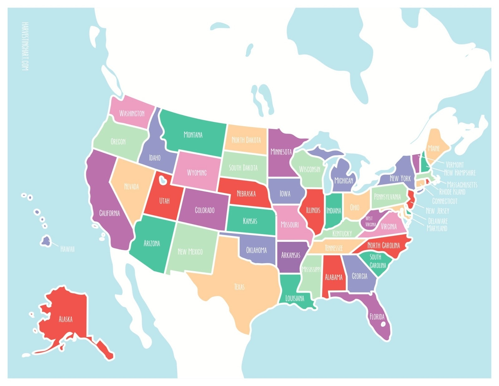 Free Printable Map Of The Us