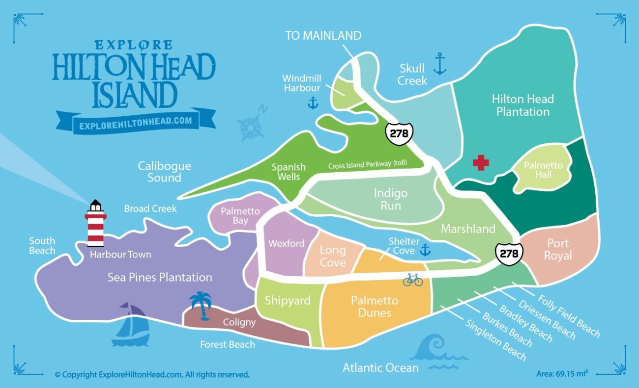 Hilton Head Island Maps Guide To Local Attractions And Hilton