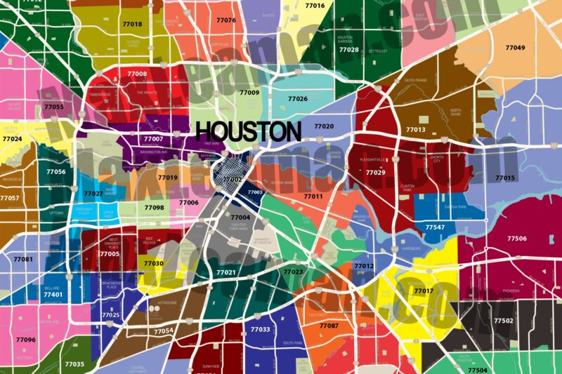 Printable Houston Zip Code Map