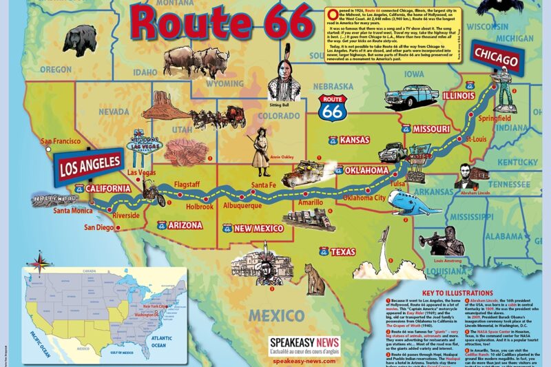 Printable Route 66 Map