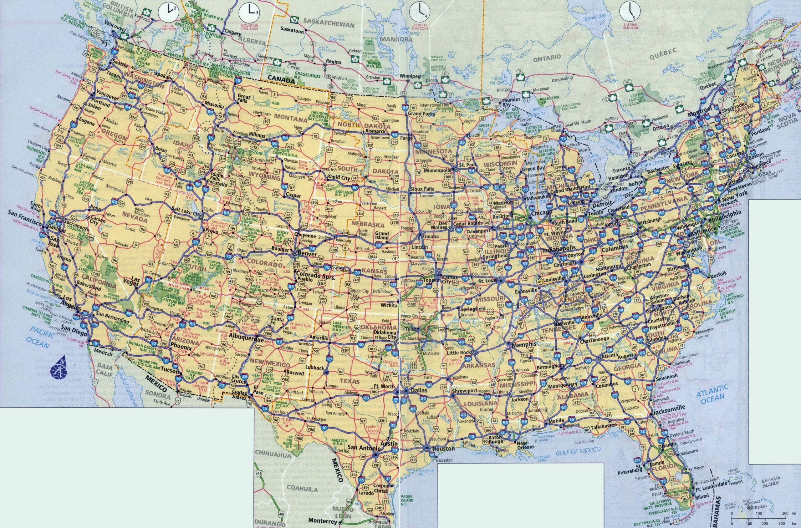 Printable Us Highway Map