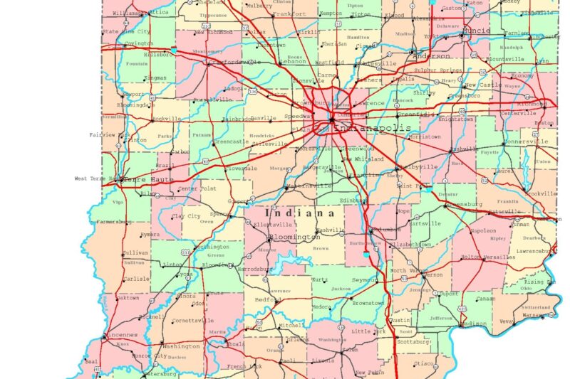 Printable Indiana Map