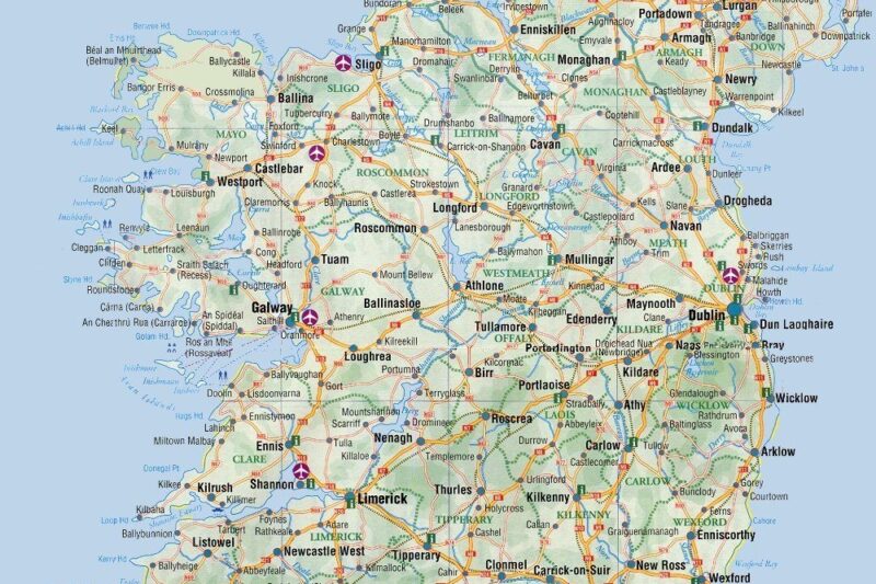Maps Of Ireland Printable