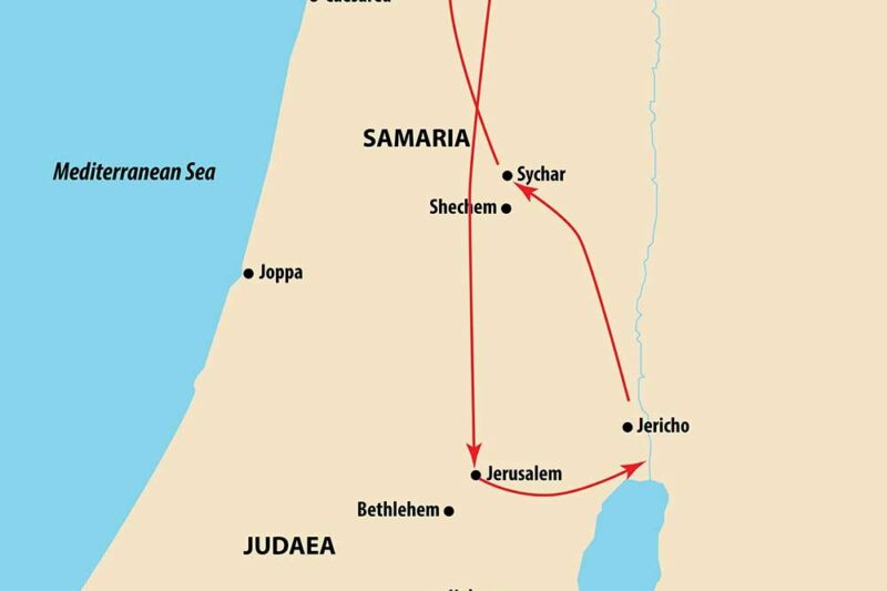 Printable Map Of Jesus Travels