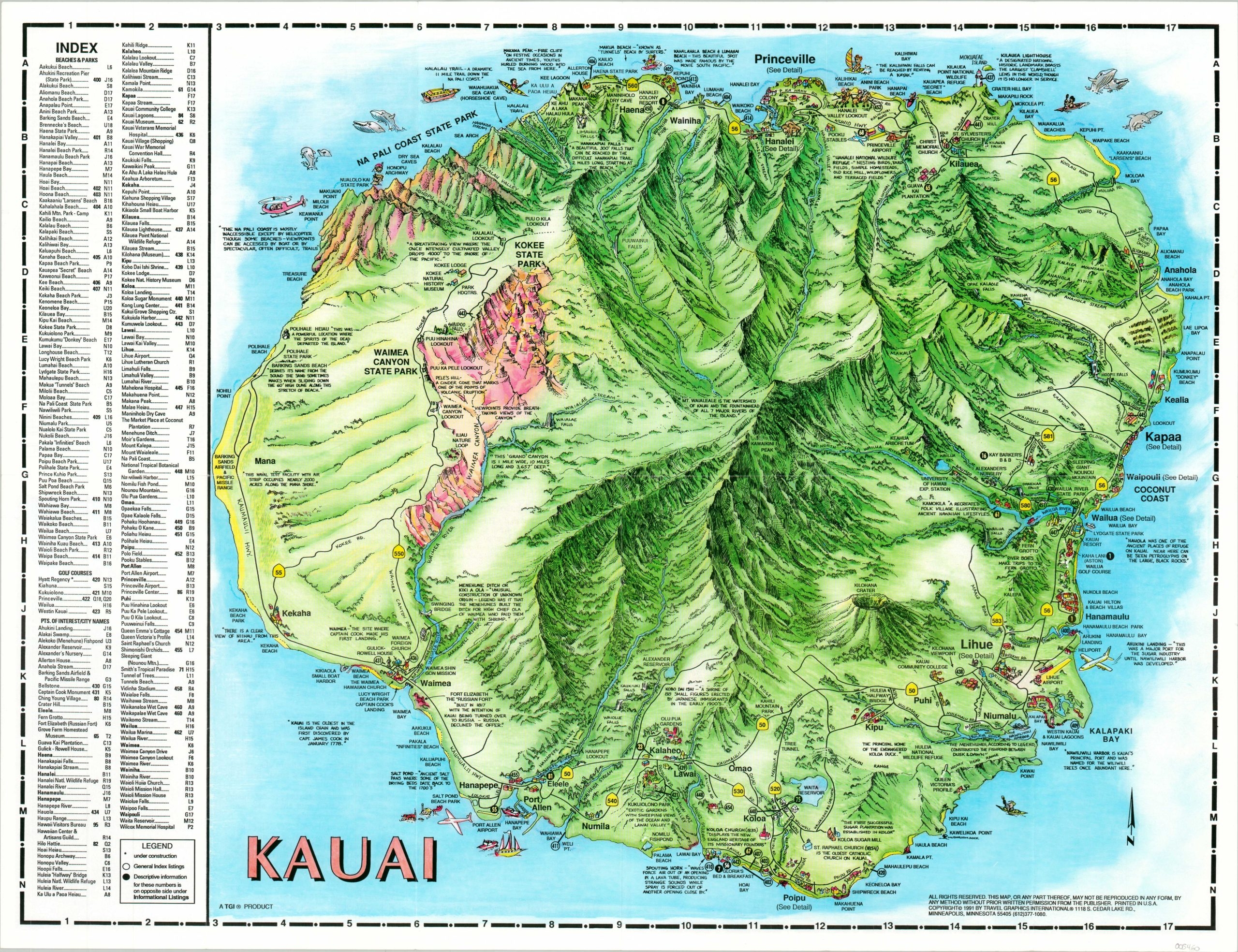Printable Map Of Kauai