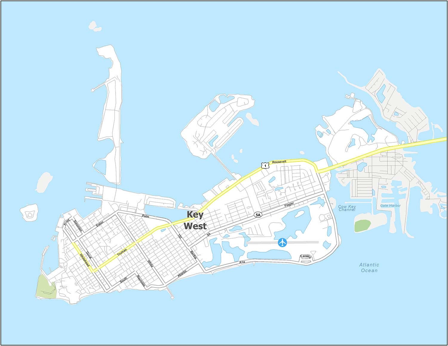 Printable Map Of Key West Florida