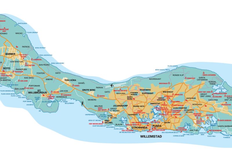 Printable Map Of Curacao