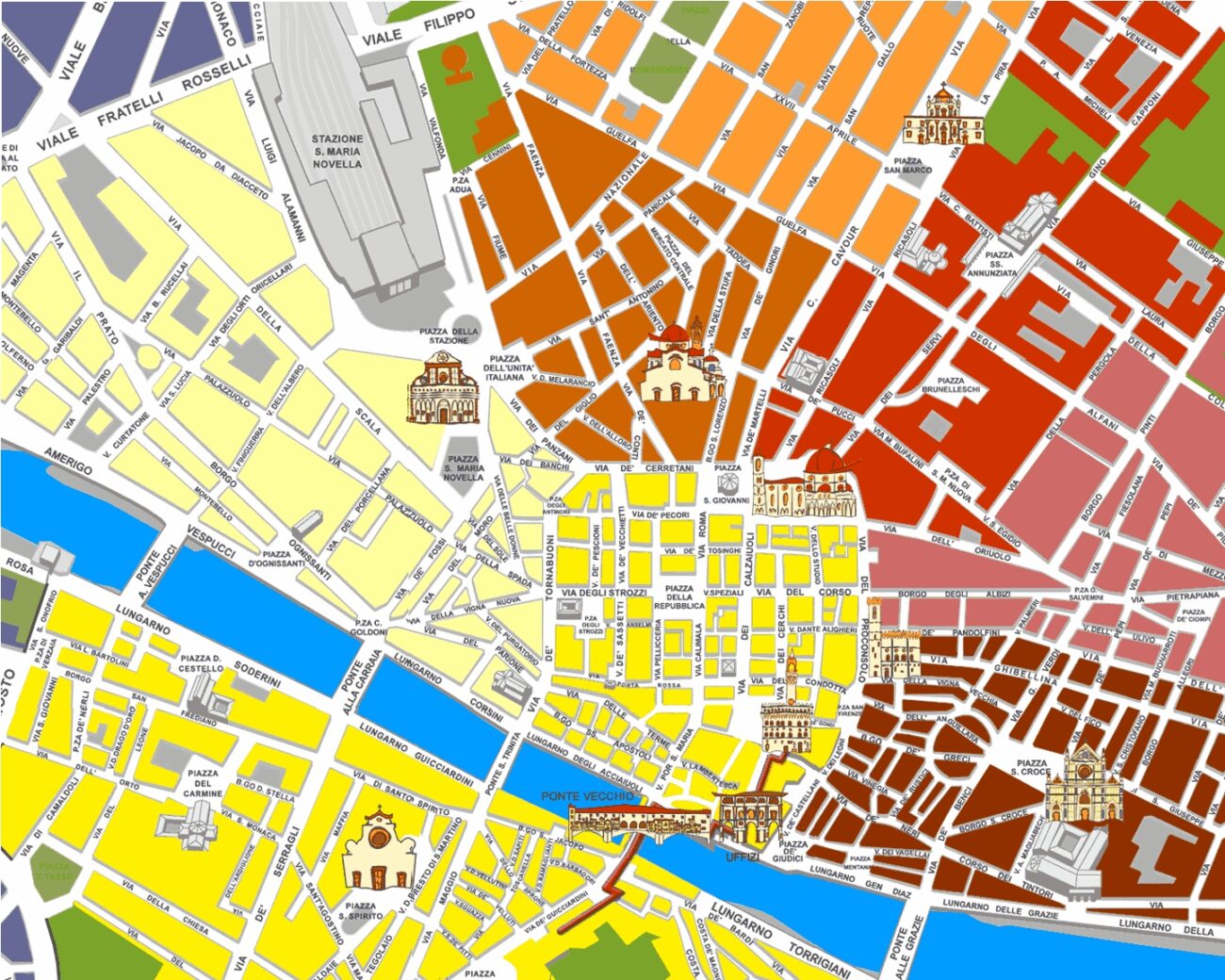 Large Florence Maps For Free Download And Print High Resolution Worksheets Library