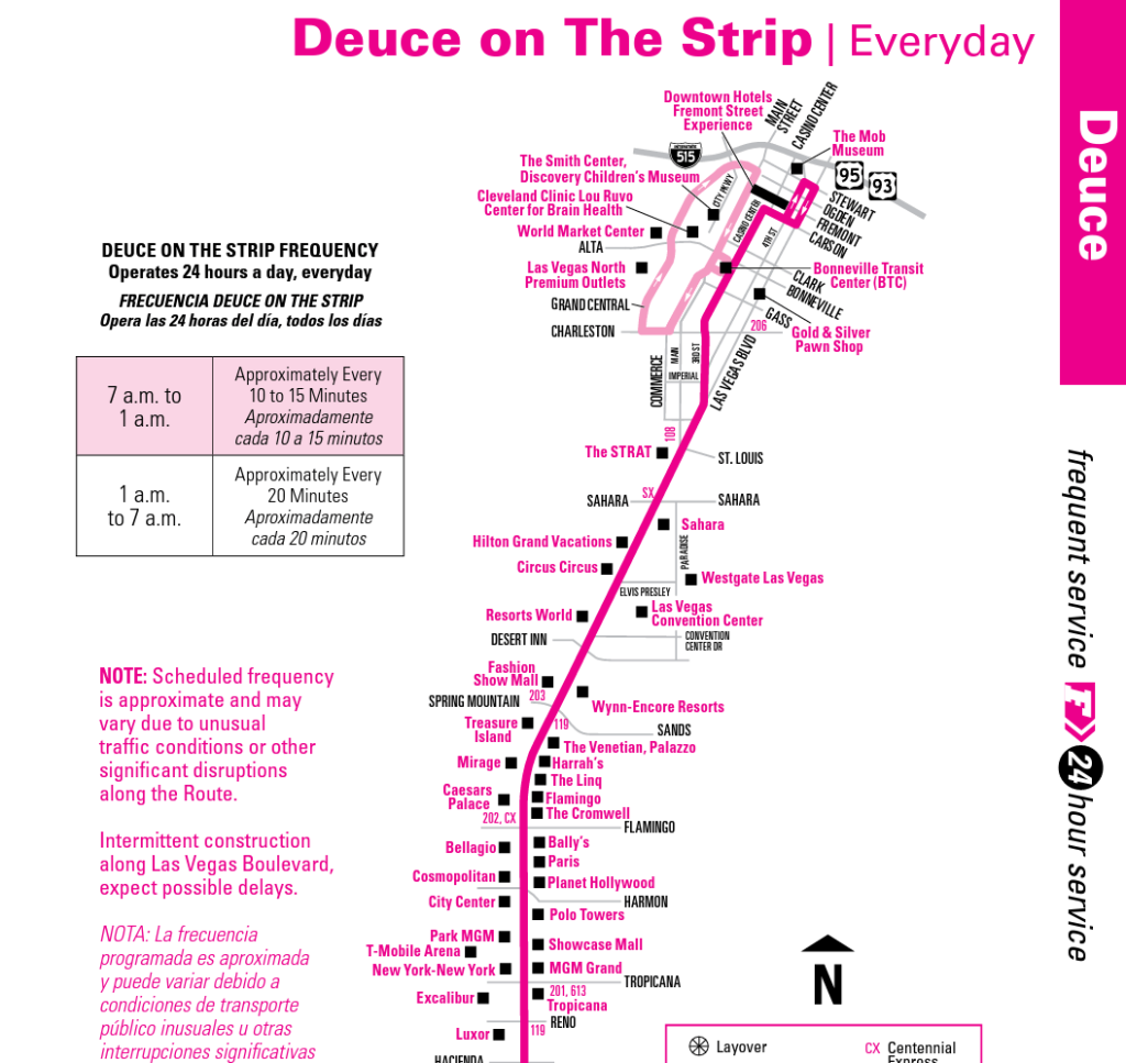 Printable Las Vegas Strip Map