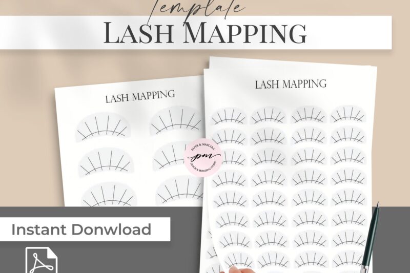 Printable Lash Mapping Template