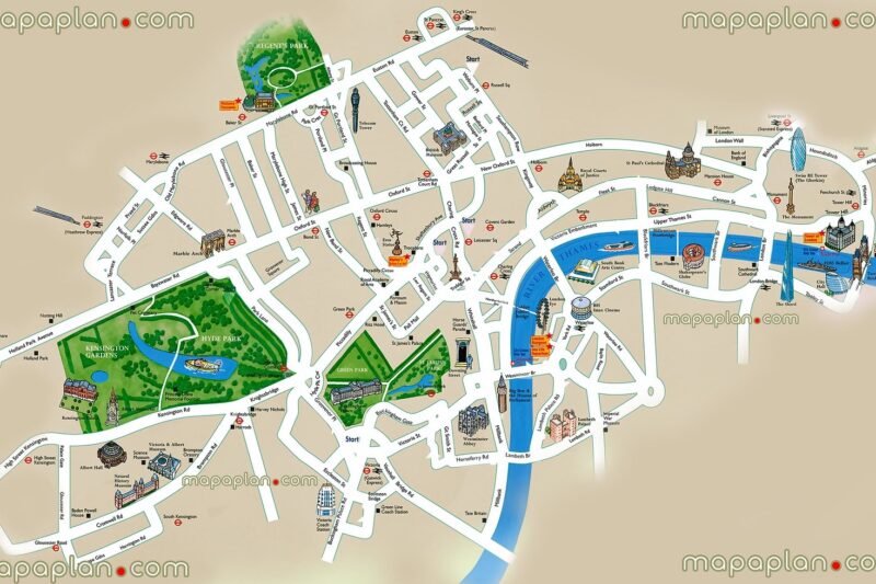 Tourist Map Of London Attractions Printable