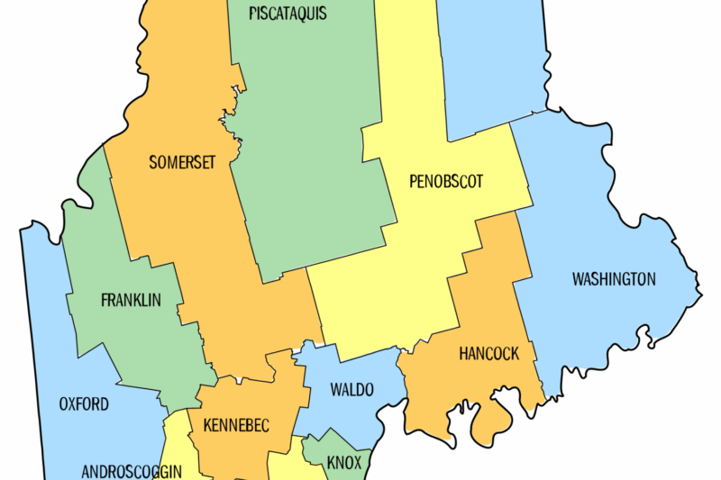 Maine County Map Printable