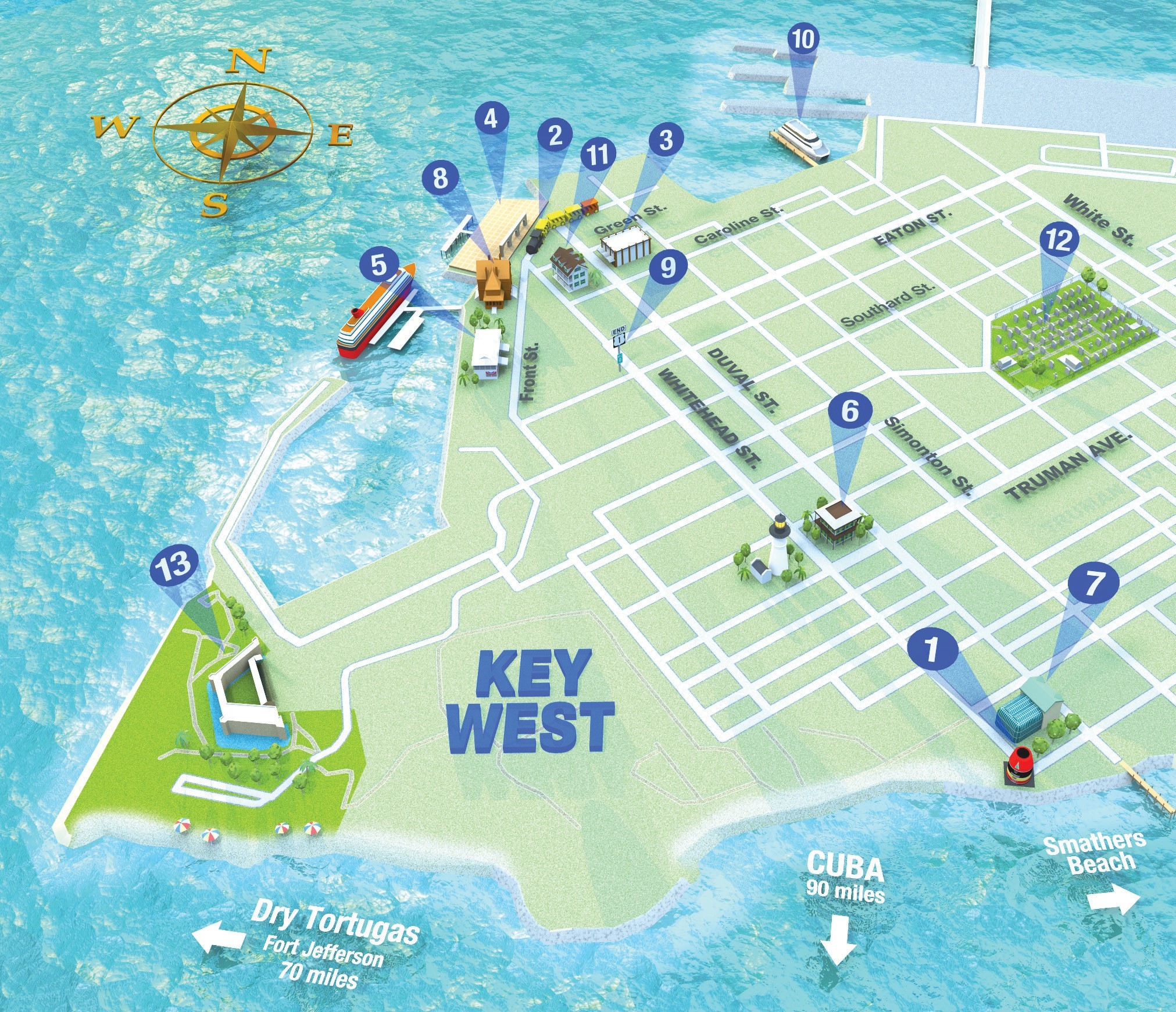 Printable Map Of Key West