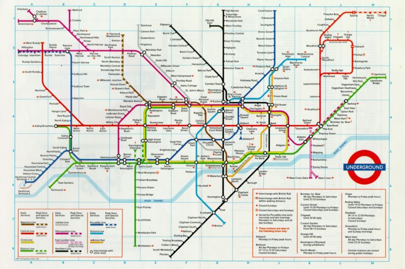 Large Printable London Underground Map