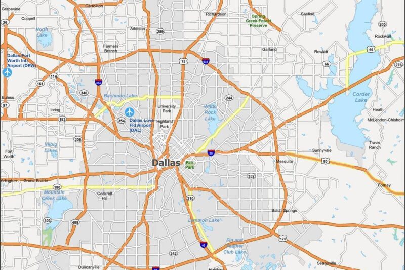 Printable Dfw Map
