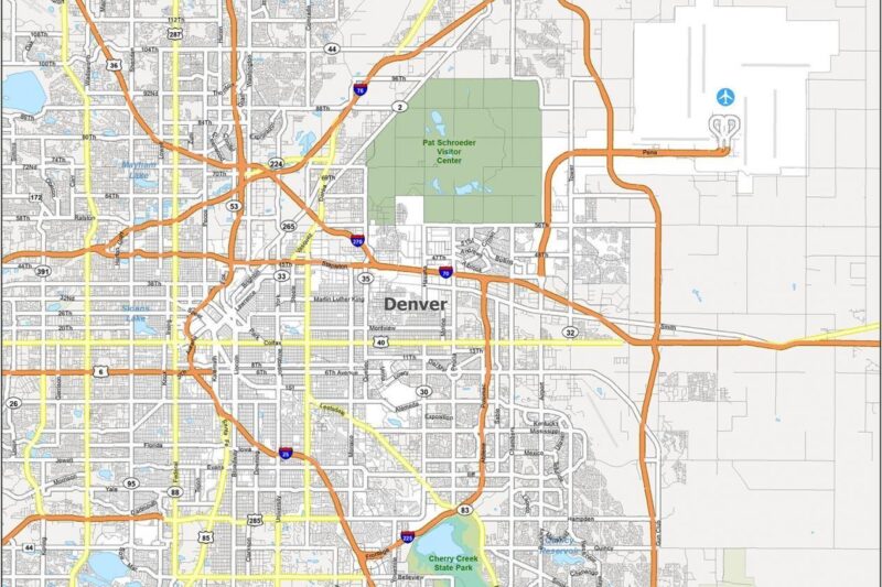 Printable Map Of Denver Colorado