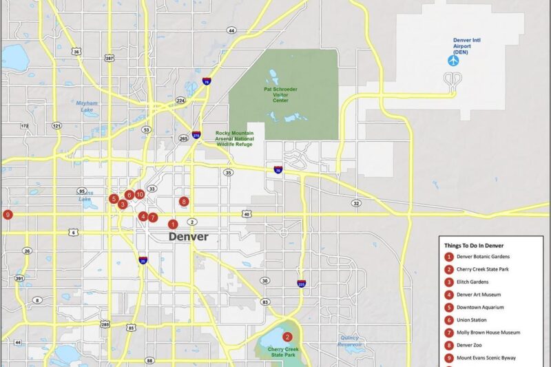 Printable Map Of Denver