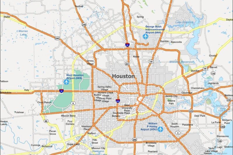 Printable Map Of Houston Tx