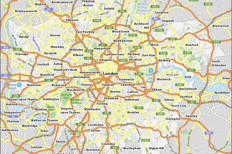 Printable Map Of London Uk