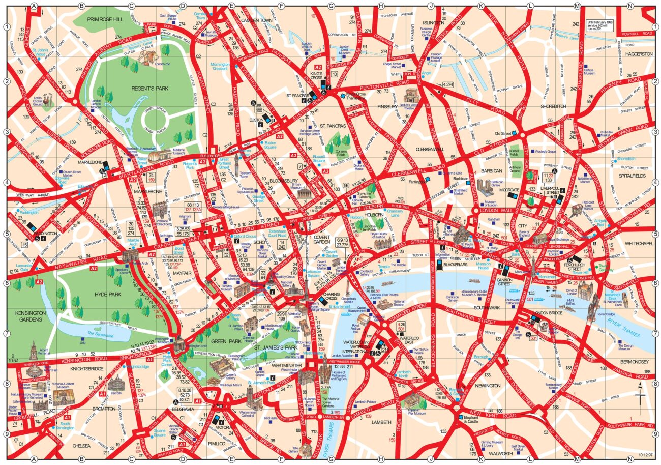Map Of London Tourist Attractions Sightseeing U0026 Tourist Tour