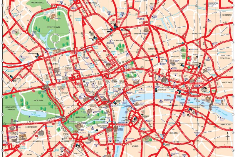 Printable Map Of London England