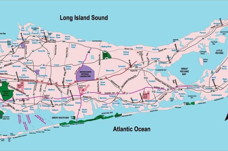 Printable Map Of Long Island