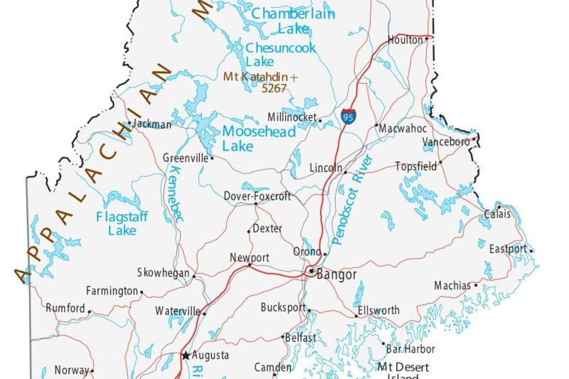 Printable Map Of Maine
