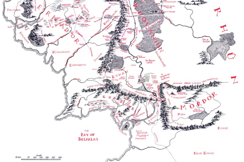 Map Of Middle Earth Printable
