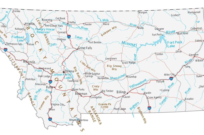 Printable Montana Map