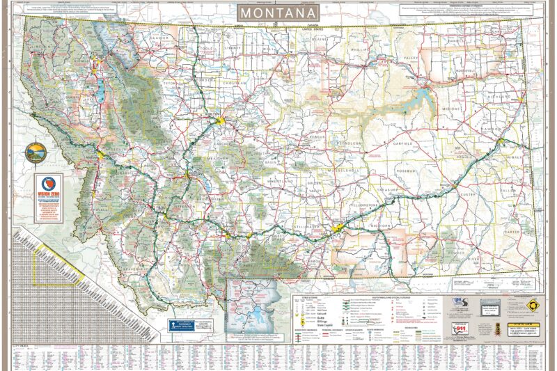 Printable Map Of Montana