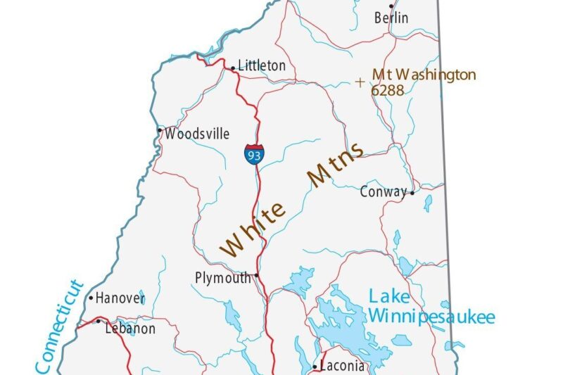 Printable Map Of New Hampshire
