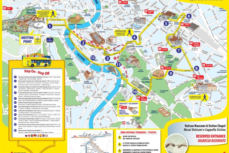 Rome Tourist Map Printable