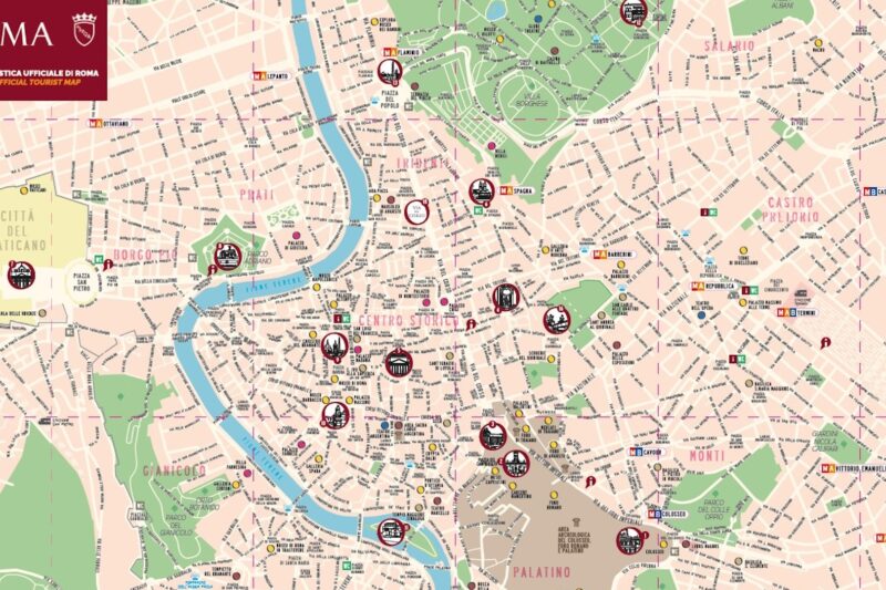 Printable Rome Map