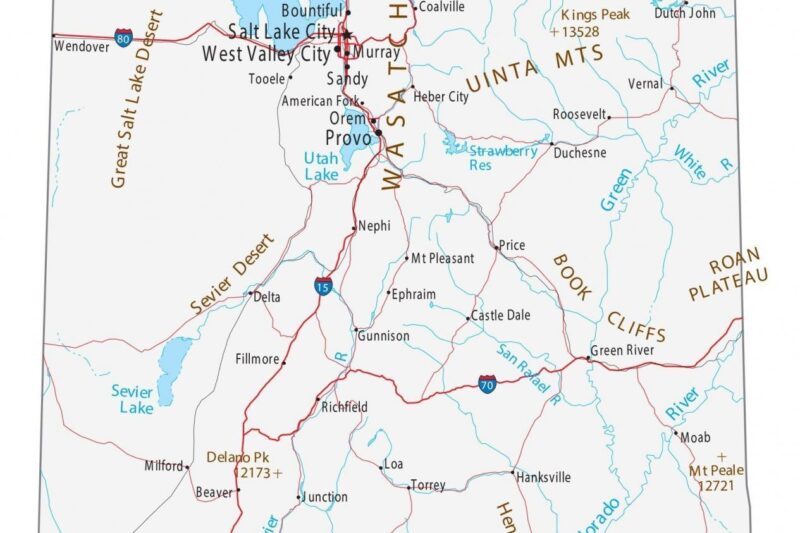 Printable Utah Map