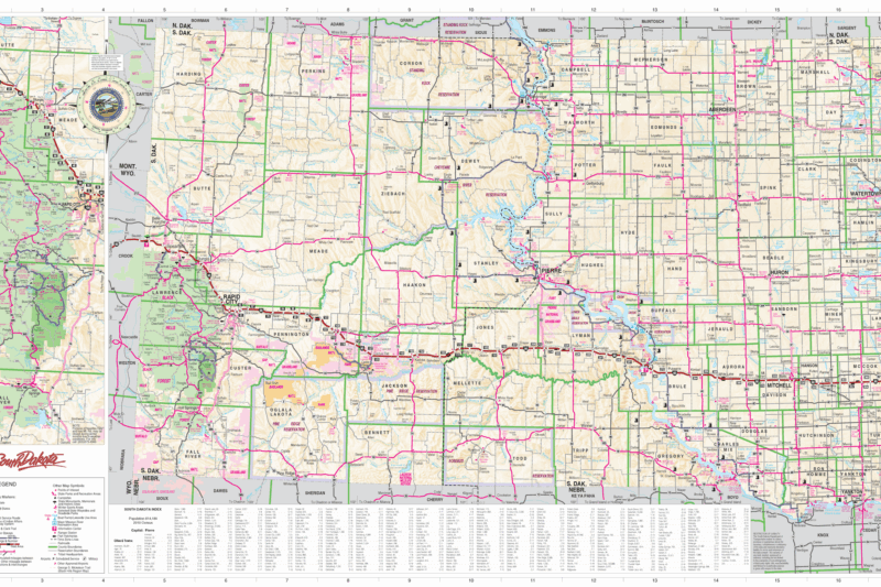 Printable South Dakota Map