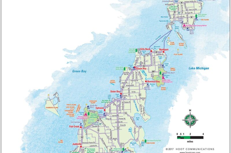 Door County Map Printable