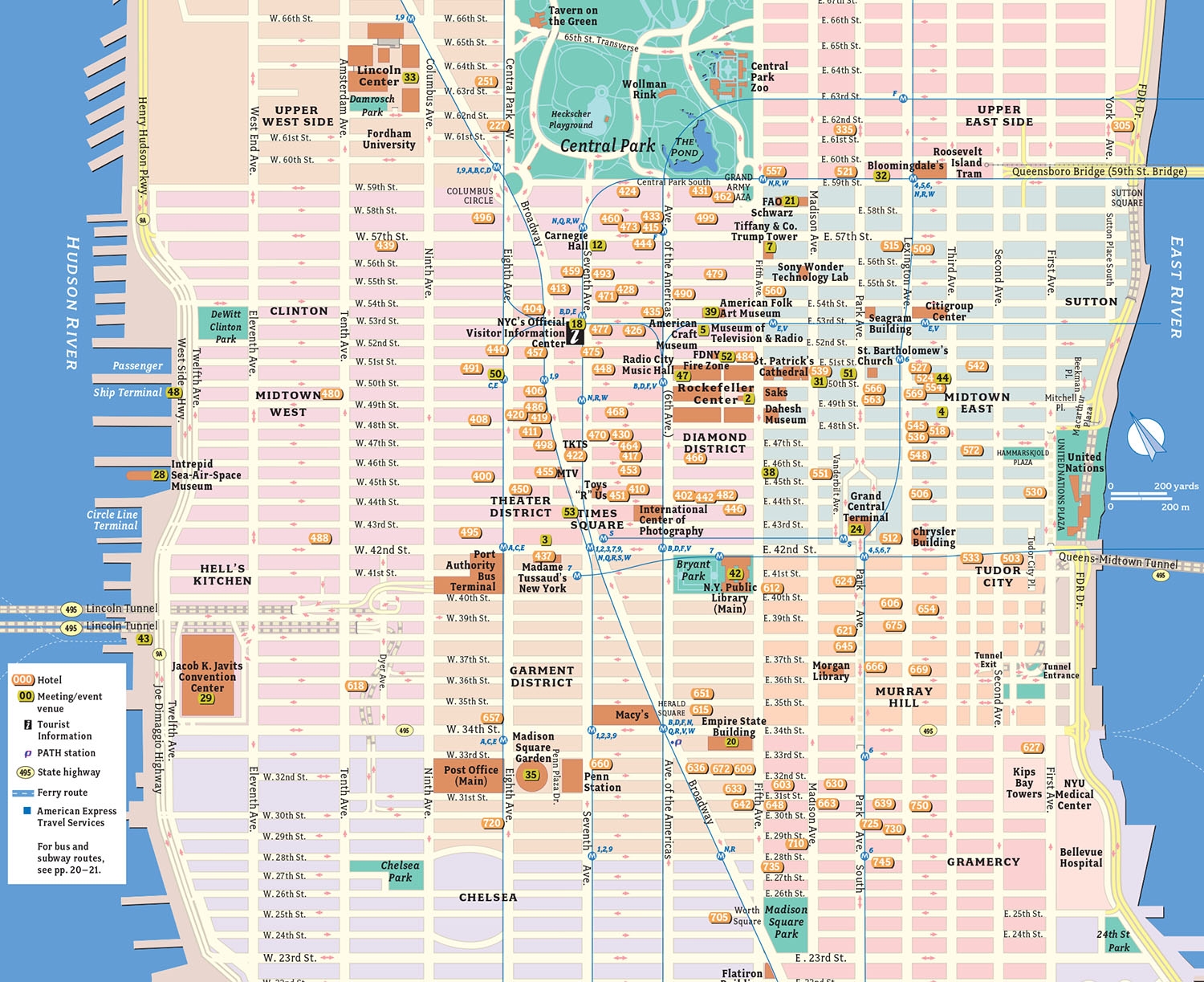 Nyc Midtown Map Printable