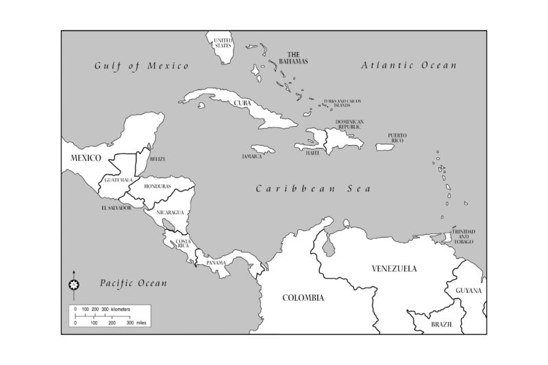 Central America Printable Map