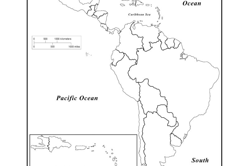 Free Printable Blank Latin America Map