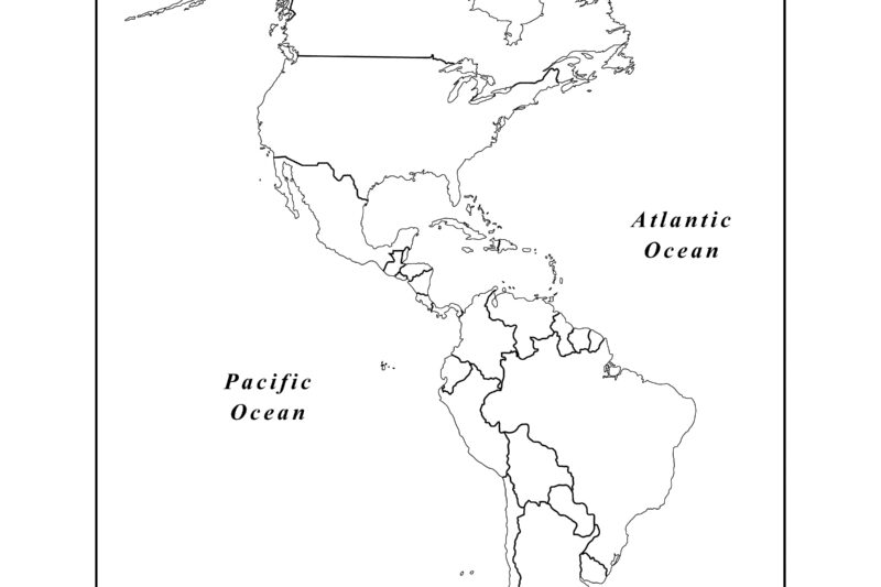 Free Printable Blank Map Of Americas