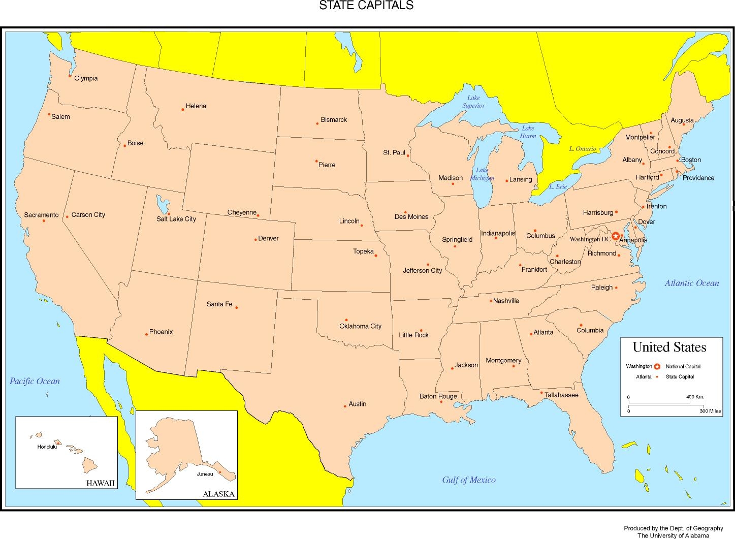 Printable Map Of States In Usa