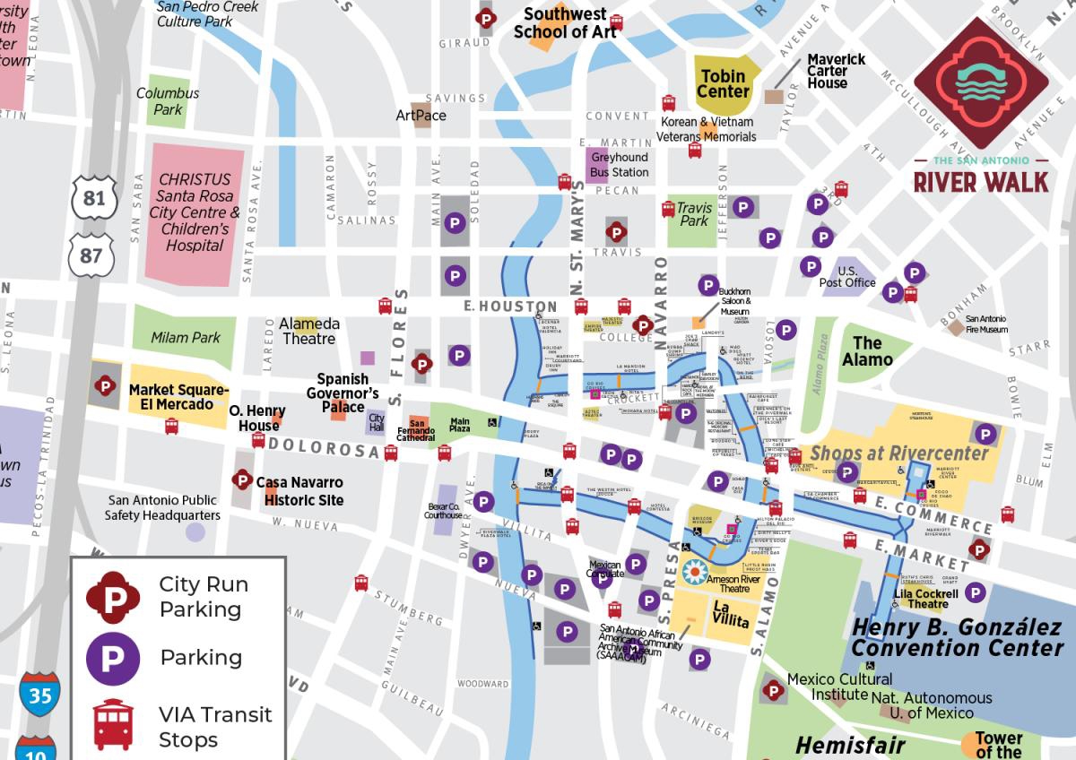 Maps San Antonio River Walk